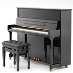 Knabe Upright Piano WMV-121, Ebony High Polish