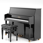 Knabe Upright Piano WMV245, Ebony High Polish