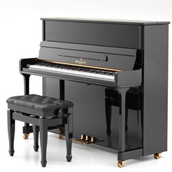 Knabe Upright Piano WMV-121, Ebony High Polish